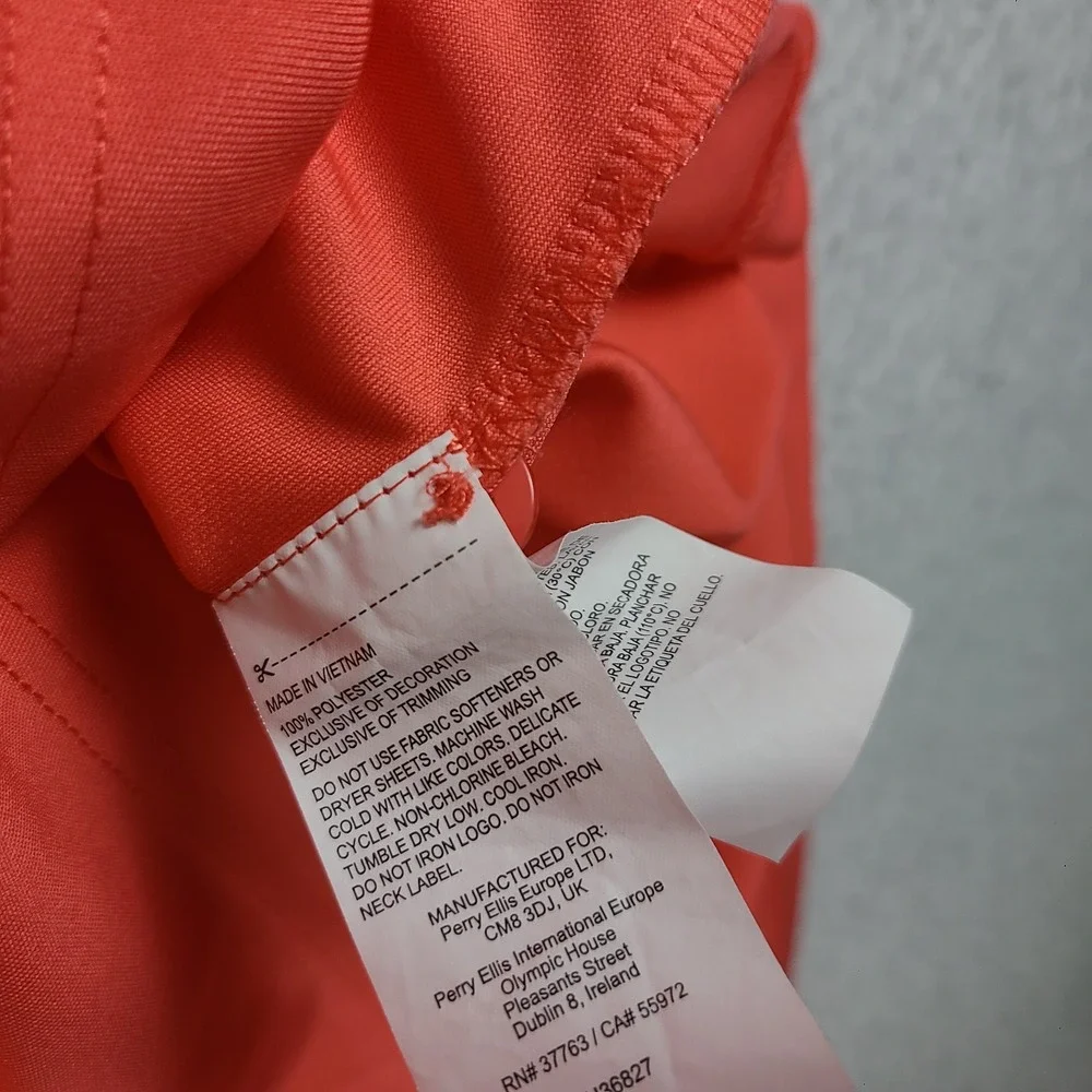 Callaway Polo Shirt Mens 3XL XXXL Orange Solid Opti Dri Performance Short Sleeve